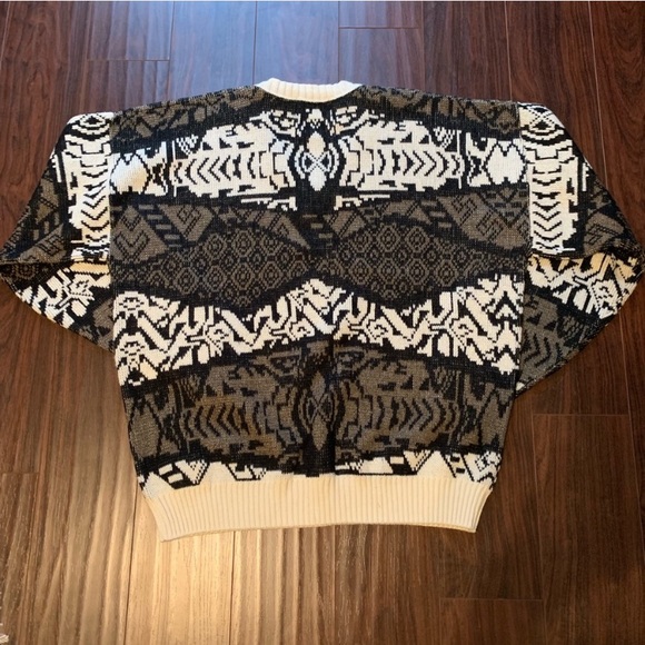 Vintage Oversized Abstract Pattern Sweater X-Large - Picture 4 of 4